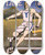 Triptych art skateboard deck of Bristow Adams Yale by Bristow Adams (1875-1956)