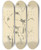 Triptych art skateboard deck of Pierre Bonnard Histoires Naturelles Pl 41 by Pierre Bonnard (1867-1947)