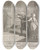 Triptych art skateboard deck of Daniel Nikolaus Chodowiecki Seht Ihr Denn Nichts Hier Hamlet Act Iv Scene Ii by Daniel Nikolaus Chodowiecki (1726-1801)