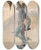Triptych art skateboard deck of John Singer Sargent Sketch Of Cellinis Perseus by John Singer Sargent (1856-1925)