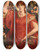 Triptych art skateboard deck of Dante Gabriel Rossetti A Vision Of Fiammetta by Dante Gabriel Rossetti (1828-1882)
