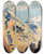 Triptych art skateboard deck of Udo Keppler Dragon Meat by Udo Keppler (1872-1956)