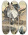 Triptych art skateboard deck of Udo Keppler The Main Obstruction At Panama by Udo Keppler (1872-1956)