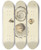 Triptych art skateboard deck of James Sowerby The Mineral Conchology Of Great Britain Pl097 by James Sowerby (1757-1822)