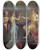 Triptych art skateboard deck of Nicolai Abildgaard Christian Vii Uniting The Ducal With The Royal Part Of Holstein In 1773 by Nicolai Abildgaard (1743-1809)