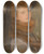 Triptych art skateboard deck of Teodor Axentowicz Portrait Of A Woman In A Fox Fur Collar by Teodor Axentowicz (1859-1938)