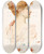Triptych art skateboard deck of Louis Prang Portrait Of A Woman by Louis Prang (1824-1909)