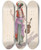 Triptych art skateboard deck of Will R Barnes Violin Girl Act Ii 62 by Will R Barnes (1939)