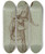 Triptych art skateboard deck of Roberto Bompiani Study Of A Woman Holding A Basket by Roberto Bompiani (1821-1908)