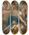 Triptych art skateboard deck of Giovanni Battista Pittoni The Angel Appearing To Hagar And Ishmael by Giovanni Battista Pittoni (1687-1767)