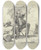 Triptych art skateboard deck of Johann Heinrich Hasselhorst Direktor Weismann In Italien by Johann Heinrich Hasselhorst (1825-1904)