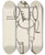 Triptych art skateboard deck of Henri Gaudierbrzeska Standing Male by Henri Gaudier-Brzeska (1891-1915)