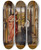 Triptych art skateboard deck of Juan De Flandes Christ Appearing To His Mother by Juan de Flandes (1460-1519)