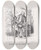 Triptych art skateboard deck of J J Grandville The Blind Man Of Bagnolet by J J Grandville (1803-1847)