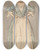 Triptych art skateboard deck of Louis Philippe Boitard A Young Woman In A Blue Dress by Louis Philippe Boitard (1734-1760)