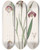 Triptych art skateboard deck of Sydenham Edwards Spotted Waterband by Sydenham Edwards (1768-1819)