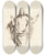 Triptych art skateboard deck of David Humbert De Superville Christus Uit De Opstanding Van Christus by David Humbert De Superville (1770-1849)