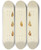 Triptych art skateboard deck of James Sowerby The Mineral Conchology Of Great Britain Pl558 by James Sowerby (1757-1822)