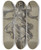 Triptych art skateboard deck of Pierrepaul Prudhon Danseuse Aux Cymbales by Pierre-Paul Prud'hon (1758-1823)