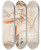 Triptych art skateboard deck of Paul Csar Helleu Jean Crivant De Profil by Paul Cesar Helleu (1859-1927)