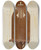 Triptych art skateboard deck of Isidore Danziger Clock Shelf by Isidore Danziger