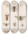 Triptych art skateboard deck of George Hudson Original Hand Painted Plate For The Manual Of New Zealand Entomology Plate Xx by George Hudson (1867-1946)