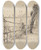 Triptych art skateboard deck of Gustav Kampmann Uferweg An Der Amper Bei Haag by Gustav Kampmann (1859-1917)