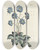 Triptych art skateboard deck of Carington Bowles Double Hepatica by Carington Bowles (1724-1793)