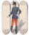 Triptych art skateboard deck of Will R Barnes Officer Costume_1 by Will R Barnes (1939)
