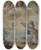 Triptych art skateboard deck of Rienk Keyert Mentor Neemt Afscheid Van Telemachus by Rienk Keyert (1709-1775)