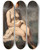 Triptych art skateboard deck of Ernst Josephson Female Nude Study by Ernst Josephson (1851-1906)