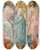 Triptych art skateboard deck of Master Of Rubielos De Mora The Coronation Of The Virgin With The Trinity by Master of Rubielos de Mora (15-)