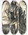 Triptych art skateboard deck of Johannes Josephus Aarts Door Het Water Wadende Man Met Skelet Op De Rug_2 by Johannes Josephus Aarts (1871-1934)