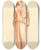 Triptych art skateboard deck of Cornelis Pronk Beeld Van Staande Vrouw_7 by Cornelis Pronk (1691-1759)