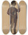 Triptych art skateboard deck of Elmer G Anderson Wooden Figure by Elmer G Anderson
