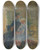 Triptych art skateboard deck of Albert Lebourg La Mre Et Lenfant Sur Un Banc by Albert Lebourg (1849-1928)