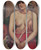 Triptych art skateboard deck of Mark Gertler The Straw Hat by Mark Gertler (1891-1939)