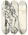 Triptych art skateboard deck of David Humbert De Superville Drie Merkwaardige Gestalten Verdringen Zich Bij Een Deur by David Humbert De Superville (1770-1849)