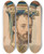 Triptych art skateboard deck of Jan Matejko Console In The Shape Of A Male Head Portrait Of T Stryjeski by Jan Matejko (1838-1893)