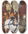Triptych art skateboard deck of Edward Penfield Five Men Riding In A Carriage Drawn By Four Horses by Edward Penfield (1866-1925)