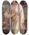 Triptych art skateboard deck of Dante Gabriel Rossetti Salutation Of Beatrice by Dante Gabriel Rossetti (1828-1882)