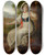 Triptych art skateboard deck of Micha Stachowicz Spinner At Her Work by Michal Stachowicz (1768-1825)