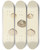 Triptych art skateboard deck of James Sowerby The Mineral Conchology Of Great Britain Pl286 by James Sowerby (1757-1822)