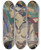 Triptych art skateboard deck of Axel Trneman Portrait Of Carin Thiel by Axel Torneman (1880-1925)