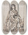 Triptych art skateboard deck of Nicaise De Keyser Hagar by Nicaise De Keyser (1813-1887)