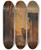 Triptych art skateboard deck of Franoisauguste Ravier Alle Des Tilleuls Crmieu by Franois-Auguste Ravier (1814-1895)