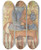 Triptych art skateboard deck of Lucien Pissarro Meisje Met Pop by Lucien Pissarro (1863-1944)