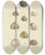 Triptych art skateboard deck of James Sowerby The Mineral Conchology Of Great Britain Pl082 by James Sowerby (1757-1822)