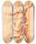 Triptych art skateboard deck of Cornelis Pronk Beeld Van Roma Als Getroonde Vrouw by Cornelis Pronk (1691-1759)