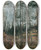 Triptych art skateboard deck of Theodor Von Hrmann Waldschlag Bei Gdll by Theodor Von Hormann (1840-1895)